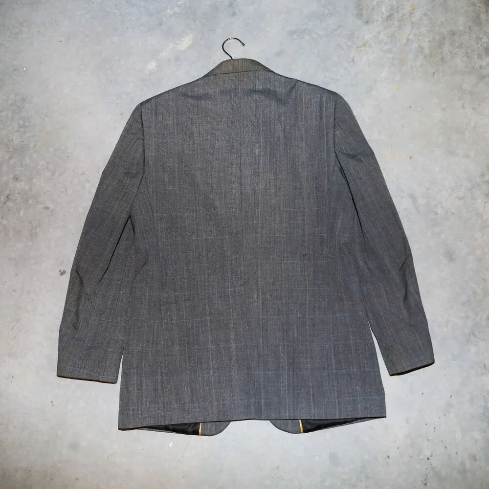 Haggar‎ Gray Suit Jacket Tailored Mens Blazer Sports Dress Jacket Size 44R